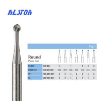 Prima Alston Round Steel Burs RA Latch 6pcs