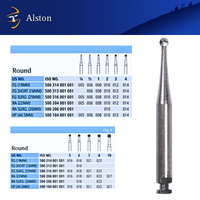 Prima Alston Tungsten Carbide Round Burs RA Latch Slow Speed 10pc