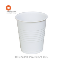 McLaren Dental Plastic Drinking Cups 180ml (6oz) White 1000pc