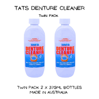 TATS Denture Cleaner Twin Pack (2 x 375ml Bottles)