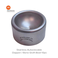 Autoclavable Bone Graft Mixing Bowl / Surgical Implant Mixing Well / Dappen Dish 31mm 10pc