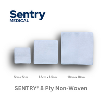 SENTRY® Gauze 5cm x 5xm (Non-Woven) - 8 Ply 100pcs